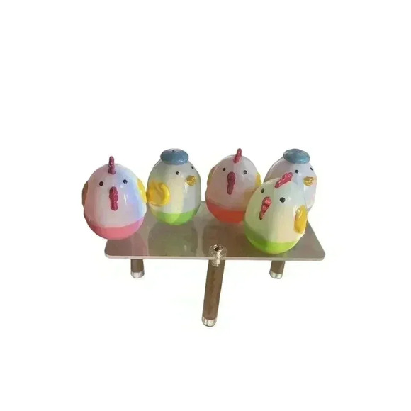 Easter Plastic Little Chicken‎ 5 1" Eggs Vintage collectible - Picture 5 of 6